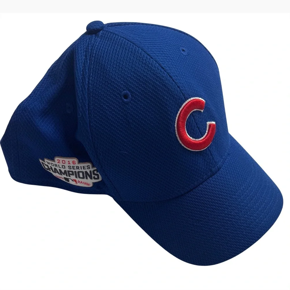 New Era 39THIRTY‎ Chicago Cubs 2016 World Series Champions Hat Blue Medium-Large